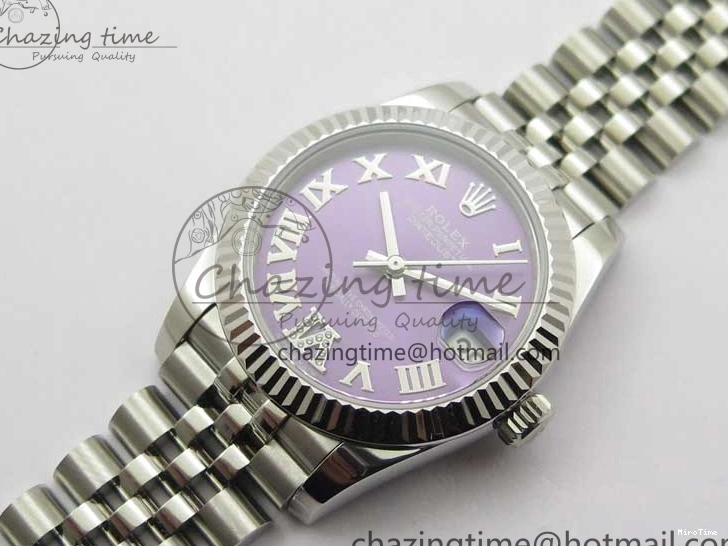 MiroTime 0508 Datejust 31mm 278271 SS BP Maker Best Edition Purple Roman Dial on Jubilee Bracelet OdorResistant 2724
